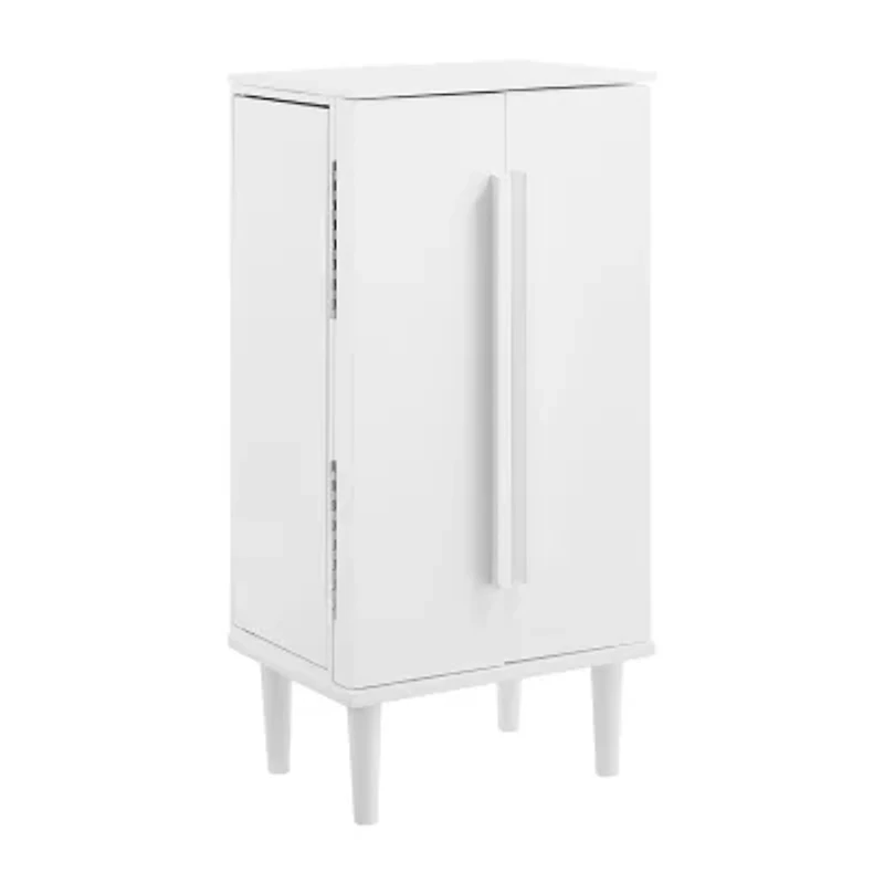 Powell Company Janice White Jewelry Armoire