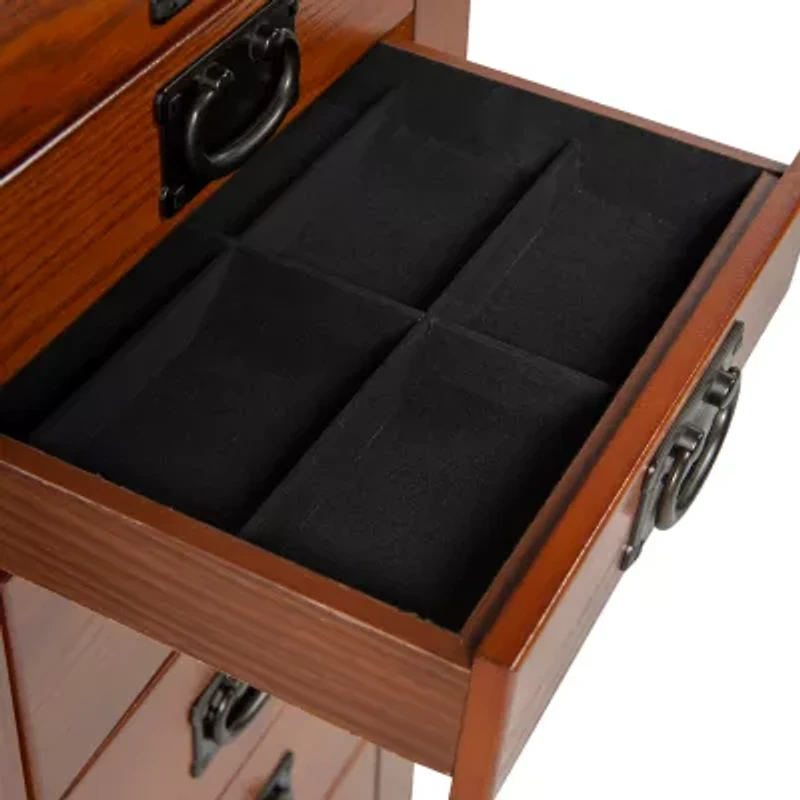 Powell Company Janice Oak Jewelry Armoire