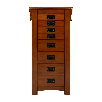 Powell Company Janice Oak Jewelry Armoire