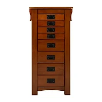 Powell Company Janice Oak Jewelry Armoire