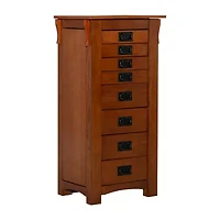 Powell Company Janice Oak Jewelry Armoire