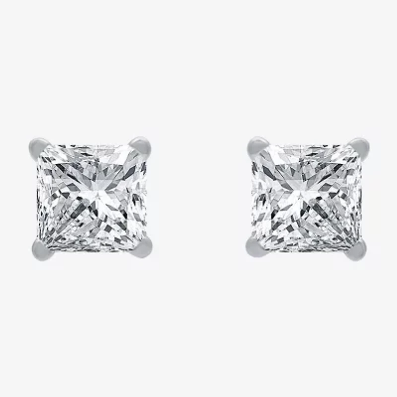 Ever Star (G / SI1-SI2) 1 CT. T.W. Lab-Grown Diamond Princess-cut Stud Earrings 10K or 14K Gold