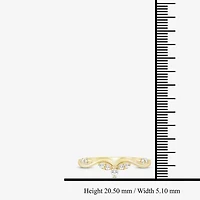 (I / Si2) Womens 1/6 CT. T.W. Lab Grown White Diamond 10K Gold Wedding Band