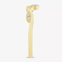 (I / Si2) Womens 1/6 CT. T.W. Lab Grown White Diamond 10K Gold Wedding Band