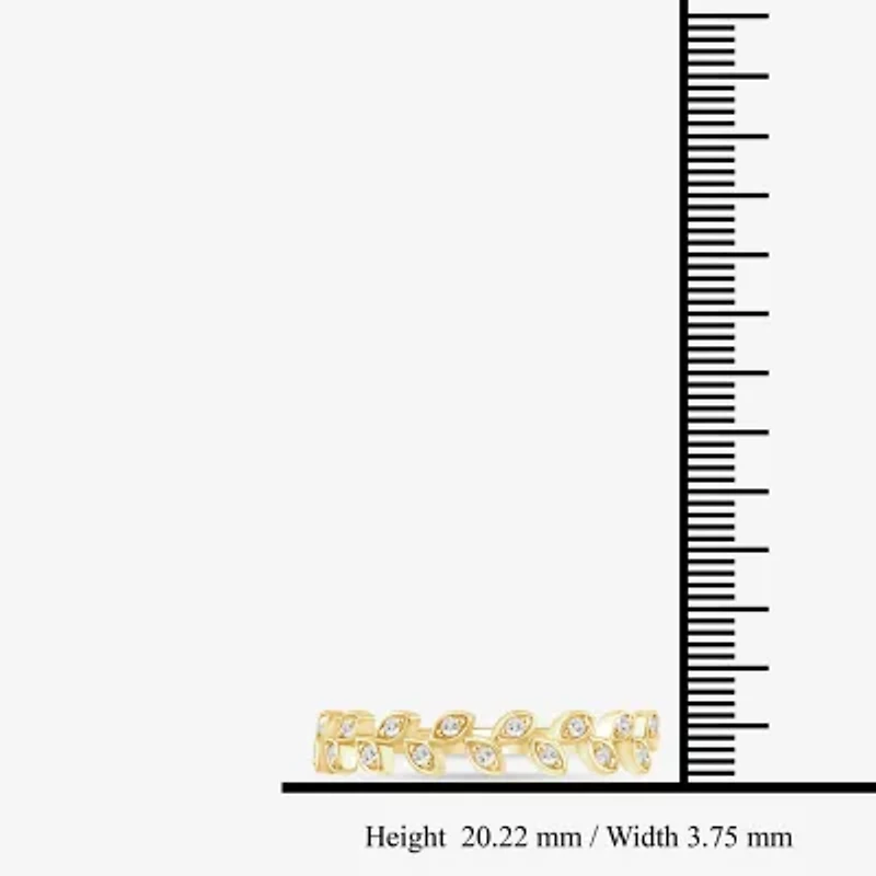 (I / Si2) Womens Diamond Accent Lab Grown White 10K Gold Band