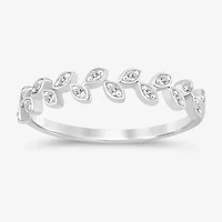 (I / Si2) Womens Diamond Accent Lab Grown White 10K Gold Band