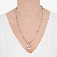 Limited Quantities! Star Of David Womens Sterling Silver Star 24 Inch Pendant Necklace