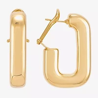 Limited Quantities! Womens 18K Gold Over Silver 33mm Hoop Earrings