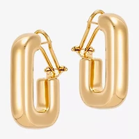 Limited Quantities! Womens 18K Gold Over Silver 33mm Hoop Earrings