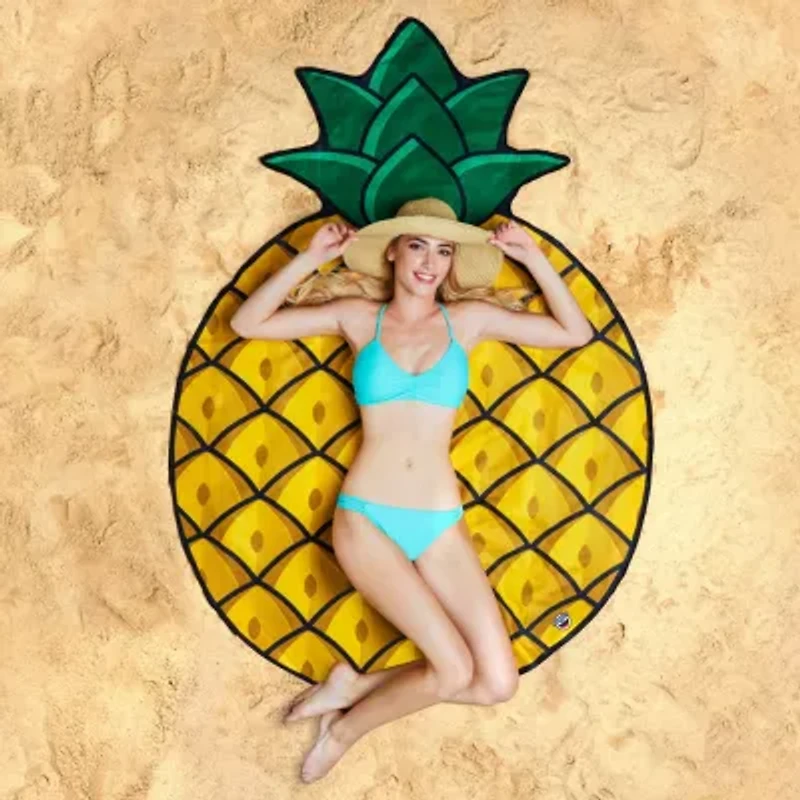Big Mouth Pineapple Beach Blanket