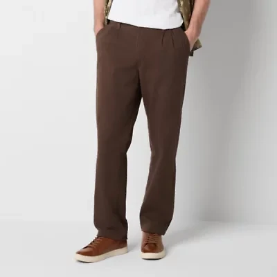 Arizona Mens Loose Fit Pleated Chino