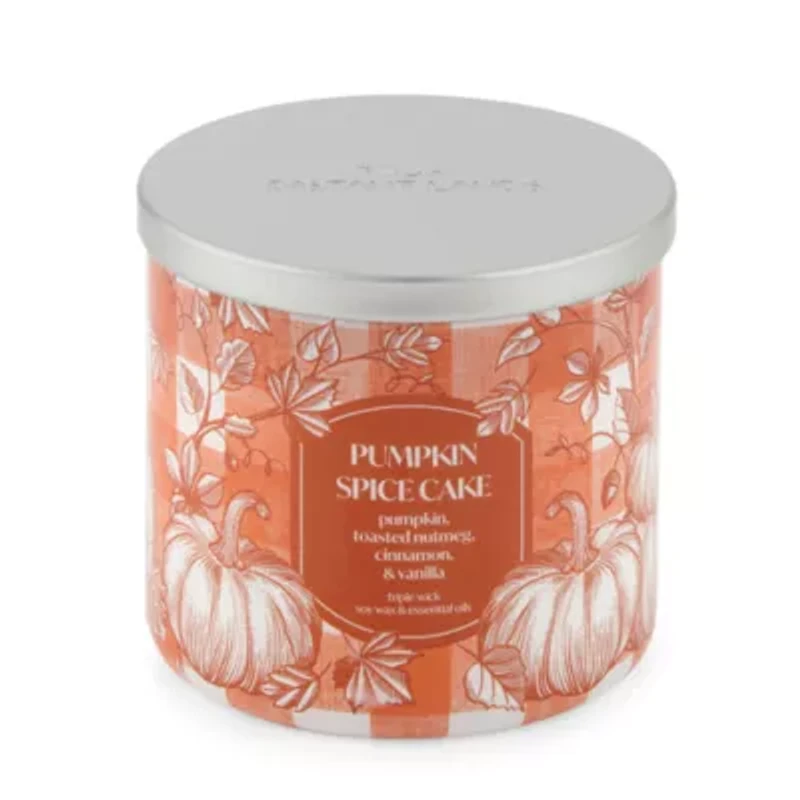 Distant Lands 14 Oz Pumpkin Spice Cake 3-Wick Scented Jar Candle