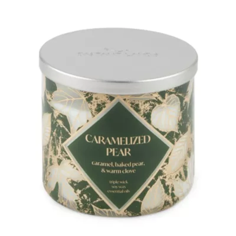 Distant Lands 14 Oz Caramelized Pear 3-Wick Scented Jar Candle