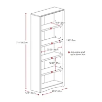 Quadra 71" Tall Adjustable Bookshelf