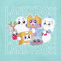 Little & Big Kid Girls Round Neck Short Sleeve Regular Fit Lankybox Graphic T-Shirt