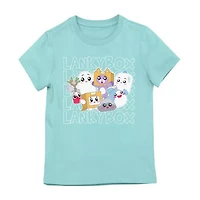 Little & Big Kid Girls Round Neck Short Sleeve Regular Fit Lankybox Graphic T-Shirt
