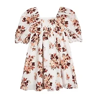 Rare Editions Big Kid Girls 3/4 Sleeve Puffed A-Line Dress