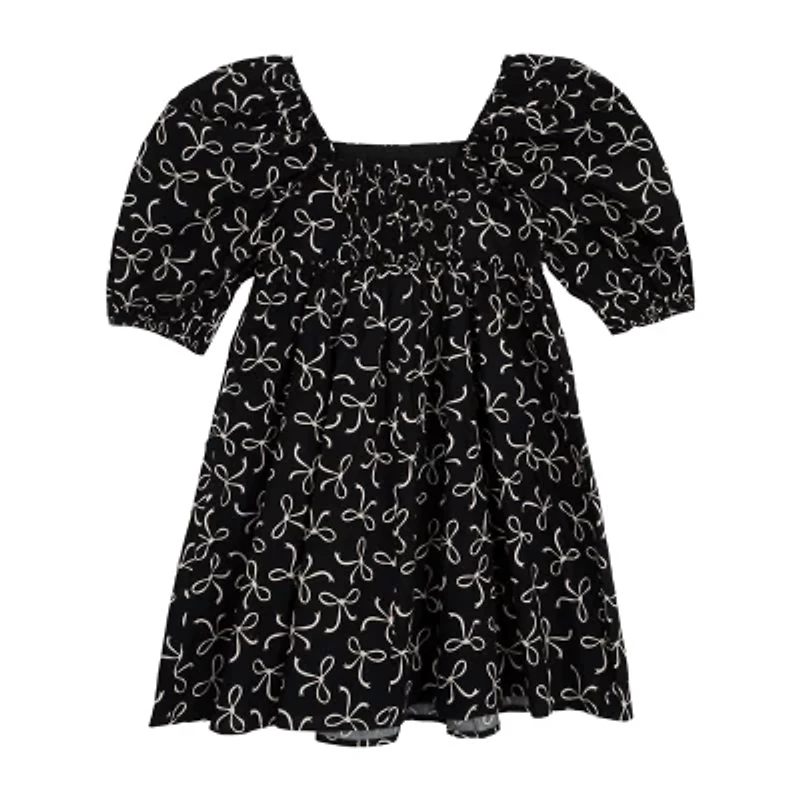 Rare Editions Big Kid Girls 3/4 Sleeve Puffed A-Line Dress