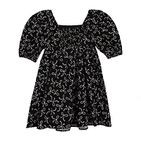 Rare Editions Big Kid Girls 3/4 Sleeve Puffed A-Line Dress