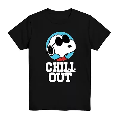 Little & Big Kid Boys Crew Neck Short Sleeve Regular Fit Snoopy Graphic T-Shirt