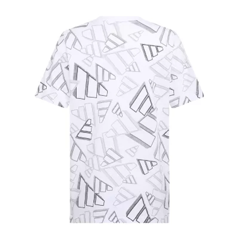adidas Big Kid Boys Crew Neck Short Sleeve Regular Fit Graphic T-Shirt