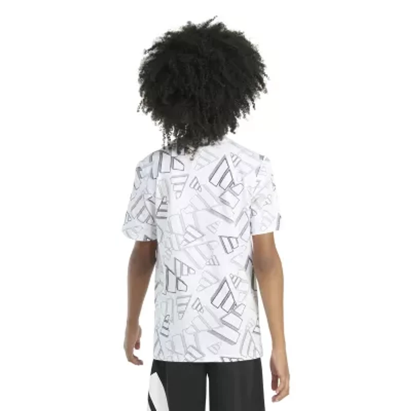 adidas Big Kid Boys Crew Neck Short Sleeve Regular Fit Graphic T-Shirt