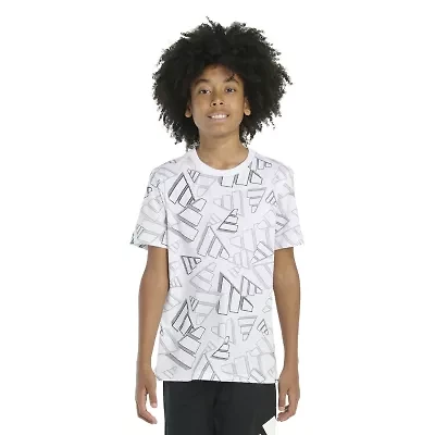 adidas Big Kid Boys Crew Neck Short Sleeve Regular Fit Graphic T-Shirt