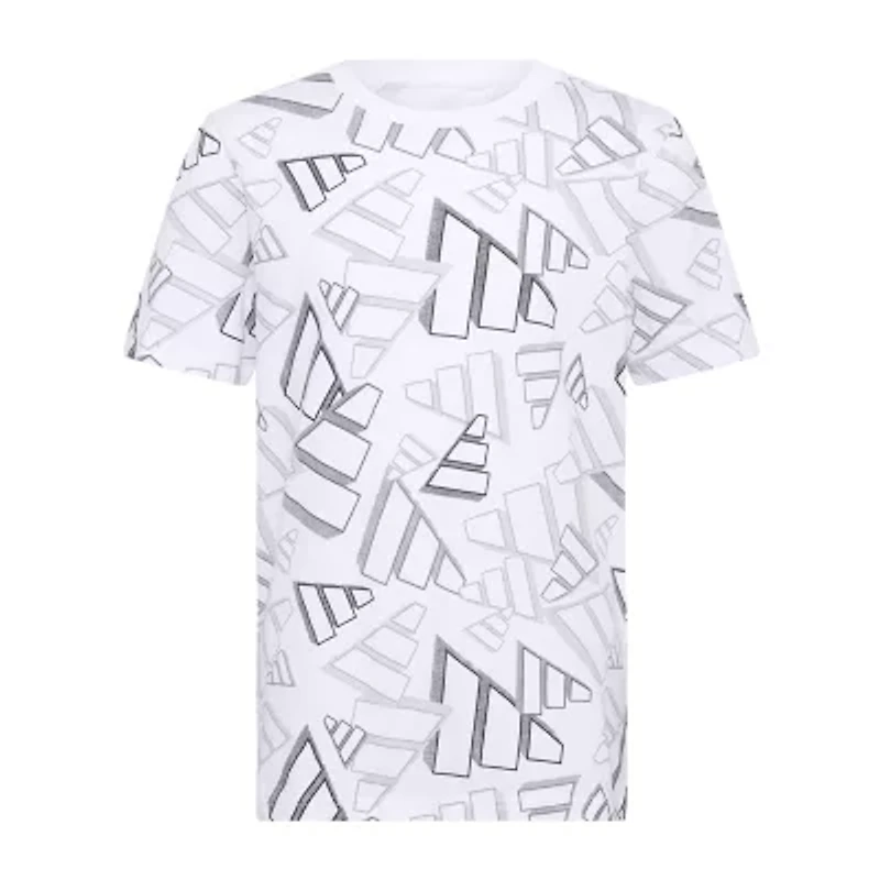 adidas Big Kid Boys Crew Neck Short Sleeve Regular Fit Graphic T-Shirt