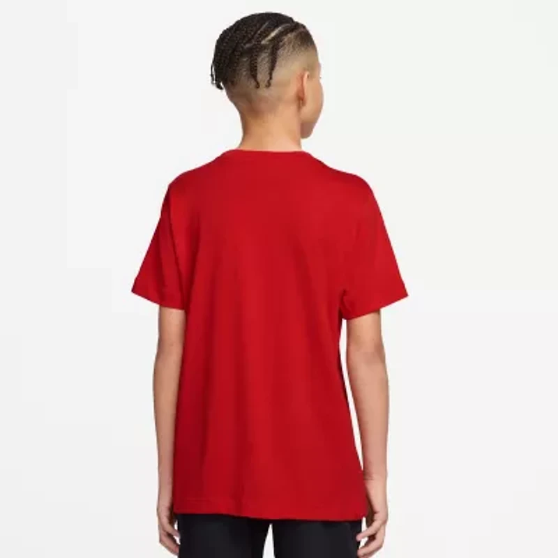 Nike Club Big Kid Unisex Crew Neck Short Sleeve Classic Fit Graphic T-Shirt