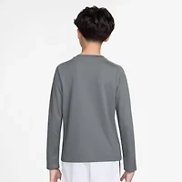 Nike Dri-Fit Big Kid Boys Crew Neck Long Sleeve Regular Fit Graphic T-Shirt