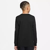 Nike Big Kid Unisex Crew Neck Long Sleeve Classic Fit Graphic T-Shirt