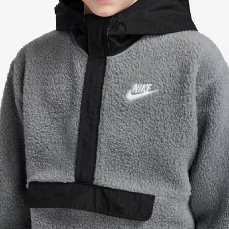 Nike Club Big Kid Unisex Long Sleeve Fleece Active Hoodie