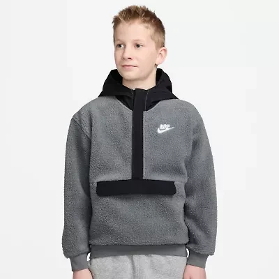 Nike Club Big Kid Unisex Long Sleeve Fleece Active Hoodie