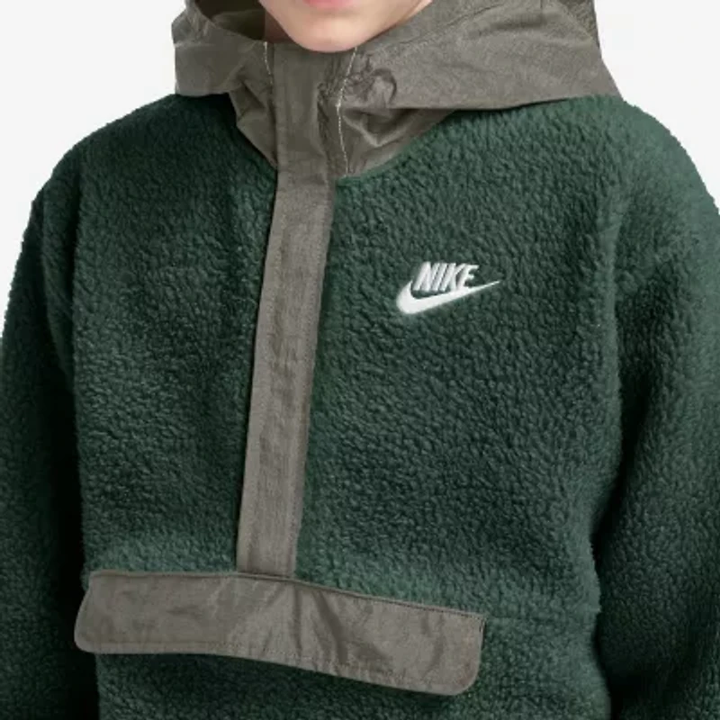 Nike Club Big Kid Unisex Long Sleeve Fleece Active Hoodie