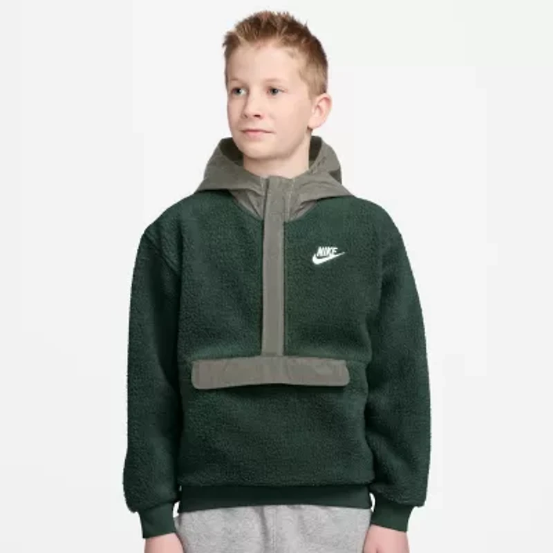 Nike Club Big Kid Unisex Long Sleeve Fleece Active Hoodie