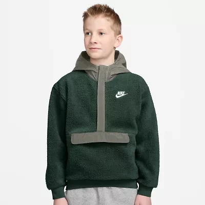 Nike Club Big Kid Unisex Long Sleeve Fleece Active Hoodie