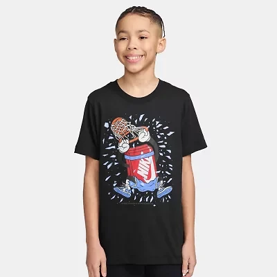 Nike Club Big Kid Unisex Crew Neck Short Sleeve Regular Fit Graphic T-Shirt