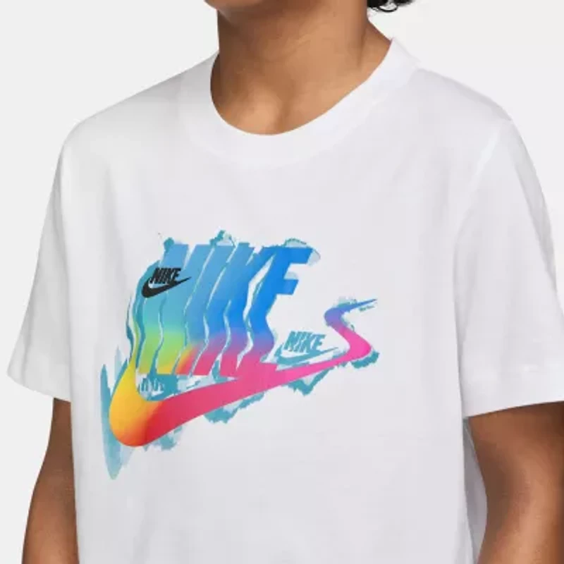 Nike Club Big Kid Unisex Crew Neck Short Sleeve Regular Fit Graphic T-Shirt