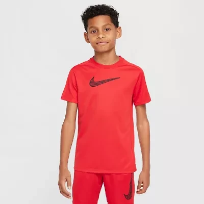 Nike Dri-Fit Trophy Big Kid Unisex Crew Neck Short Sleeve Regular Fit Graphic T-Shirt