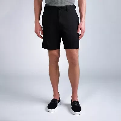 Haggar Mens 7" Mid Rise Stretch Fabric Moisture Wicking Quick Dry Golf Short