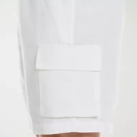Cubavera Drawstring Mens 8" Mid Rise Cargo Short