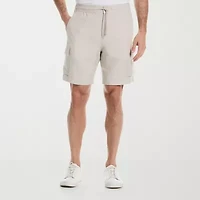 Cubavera Drawstring Mens 8" Mid Rise Cargo Short