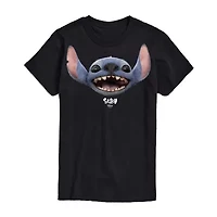 Unisex Adult Crew Neck Short Sleeve Classic Fit Lilo & Stitch Big and Tall Graphic T-Shirt