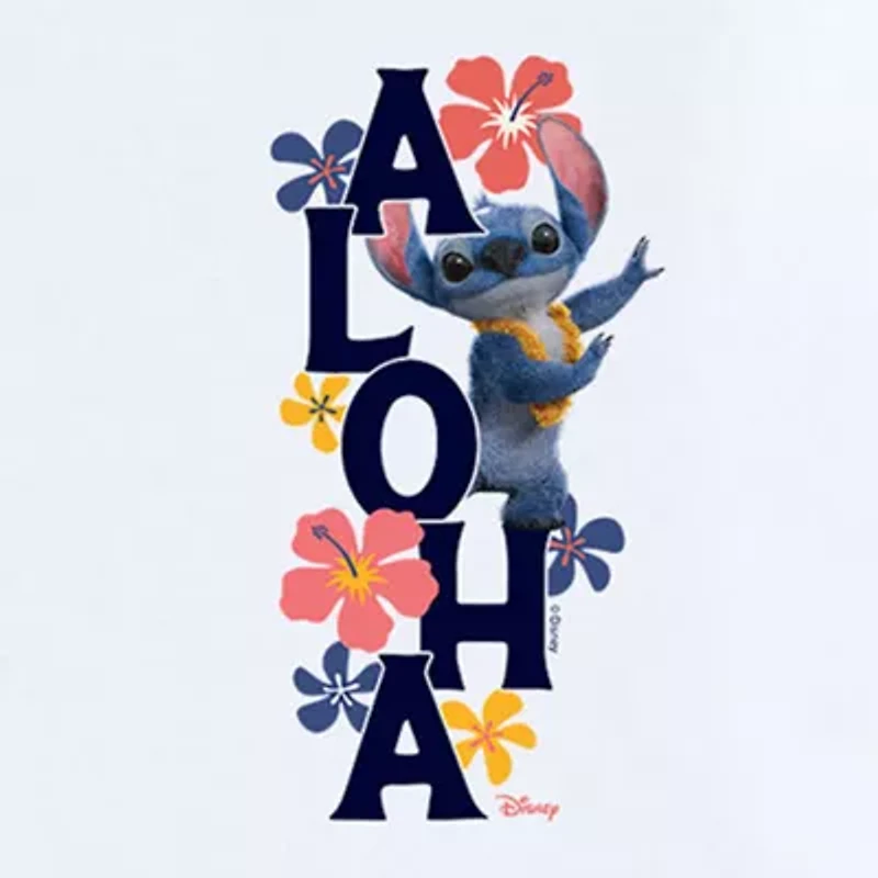 Unisex Adult Crew Neck Short Sleeve Classic Fit Lilo & Stitch Big and Tall Graphic T-Shirt