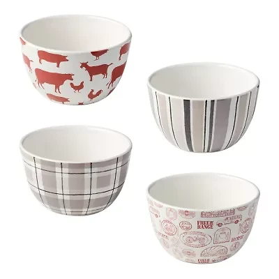 Certified International Vintage Farm 4-pc. Ceramic Ice Cream Bowl