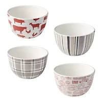 Certified International Vintage Farm 4-pc. Ceramic Ice Cream Bowl