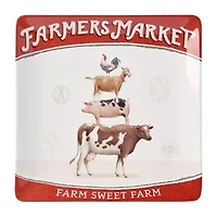 Certified International Vintage Farm Ceramic Serving Platter