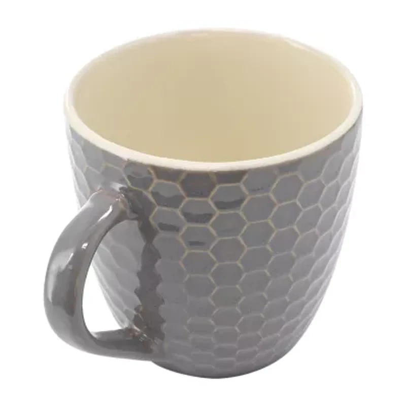 Elama Honeycomb 6 Piece Assorted 6-pc. Geometric Coffee Mug