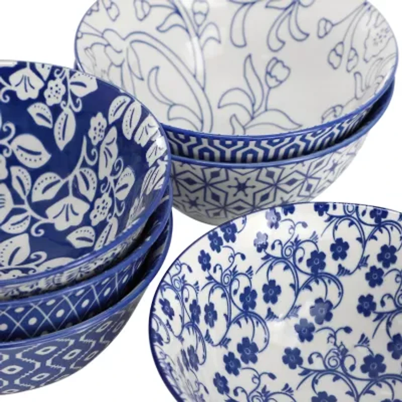 Elama Moxy 6 Piece Porcelain Salad Bowl