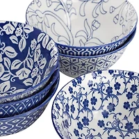 Elama Moxy 6 Piece Porcelain Salad Bowl